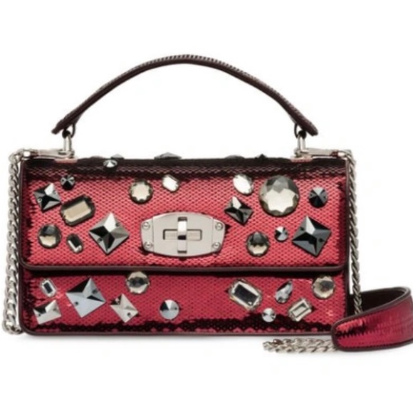 AUTHENTIC MIU MIU Cross body bag SequinRhinestones/gently used - Picture 1 of 12